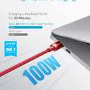 Anker USB C to USB C Cable, 2-Pack 6 FT (1.8 m) Type C 100W Charger Cord, Fast Charging for iPhone 17 Series, MacBook Pro 2020, Pixel, and More (Red, Not for Video Output)