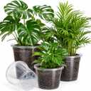 20 Pack 10/8/7/5 Inch Large Clear Nursery Pots with Drainage Hole, Plastic Pots for Planter, Clear Potting Pots for Succulents, Flower, Herbs, Indoor Outdoor Gardening ﻿