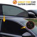 2 x Car Front Side Window Shades,2 Pack Breathable Mesh Car Window Screens Sun Shades Covers for Car Camping,Fit for 95% of Cars, 21"L x 25.5"W