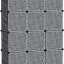 C&AHOME 12-Cube Storage Organizer with Door Cube Shelf Closet Cabinet Black
DIY Plastic Modular Bookshelf, Stackable Clothes Storage Shelving Ideal for Home, Bedroom