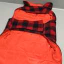 Kuoser Dog Winter Coat, Windproof Dog Fleece Jacket British Style Plaid Cold Weather Doggie Vest Coats, Reversible Cozy Warm Pet Clothes Apparel for Extra Large Size Dogs XXL (Red)