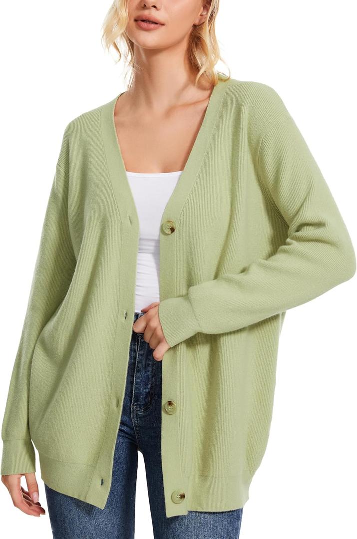 Bgkilfeo 
Women's Long Sleeve V-Neck Button Down Cardigan Chunky Oversized Knit Open Front Trendy Sweater Outerwear Bgkilfeo 
Women's Long Sleeve V-Neck Button Down Cardigan Chunky Oversized Knit Open Front Trendy Sweater Outerwear