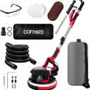 Drywall Sander,1250W Electric Drywall Sander with Vacuum Dust Collector,7 Variable Speed LED Light 900-1800RPM Ceiling Sander,Foldable & Extendable Handle Ceiling Popcorn Removal Tool