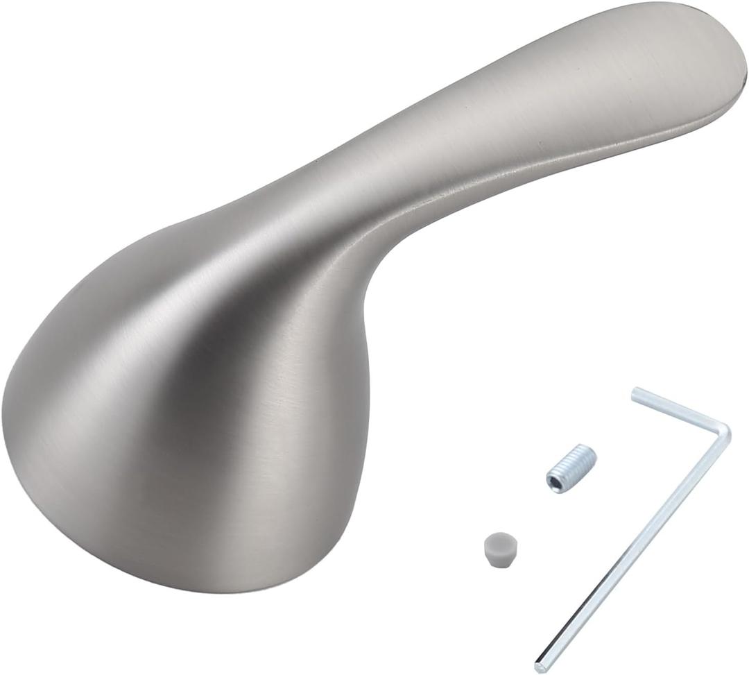 Metal Shower Handle for Delta RP48717, Compatible with 13/14 Series Tub Shower Faucet, Single Handle with Set Screw, Brushed Nickel