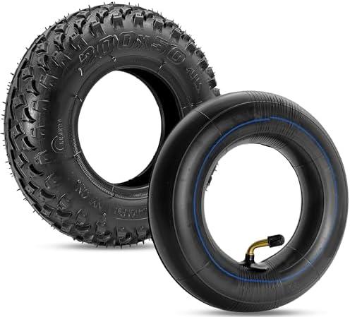 Felixstory 200x50 Scooter Tire, 200x50 8x2 Inner Tube Set No Flats Tire for Razor E100 E150 E200 Power Core E100 Dune Buggy Epunk Powerrider 360, 8 Inch Offroad Electric Scooter Replacement Wheels
