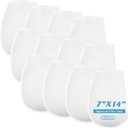 Macarrie 12 Pack 7 Inch Ring Felt Filter Socks 200 m, Aquarium Felt Filter Bags, Fine Micro Fish Tank Sump Sock for Saltwater Aquariums (7 x 14 Inch)