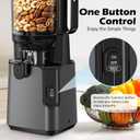 Juicer Machines with 5.8" Large Chute, 2-in-1 Cold Press Juicer for Whole Vegetables and Fruits 400W, Masticating juicer Easy to Clean Juice Extractor Machine for Making Nut Mike, Juice, Premium Gray