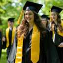 GraduationMall 24 Pieces 72 Inch Plain Graduation Stole Bulk Sublimation Blank Honor Graduation Sash Unisex Adult (Yellow)