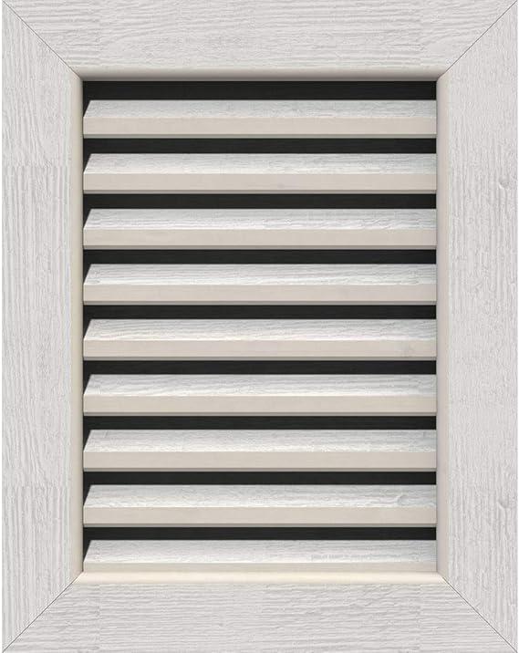Ekena Millwork GVWVE12X1401RFPWR Vertical Gable Vent Gable Vent, 12"W x 14" (17"W x 19"H Frame Size), Western Red Cedar, Primed