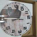 Cowboy Wall Clock Battery Operated American West Rodeo Black Cowboy Hat Wall Clock Silent Non Ticking Quality Quartz 10 Inch Round Easy Clock to Read for Home Office