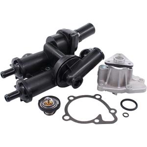 NewYall Engine Water Pump and Thermostat Assembly for Chrysler 200 2011-2014, Sebring 2007-2010, Jeep Compass/Patriot 2007-2017, Dodge Avenger 2008-2014, Caliber 2007-2012, Journey 2009-2020
