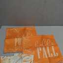 Ywlake 16x16 Fall Pillow Covers Set of 4, Hello Pumpkin Decorative Holiday 16 x 16 Autumn Cushion Covers Thanksgiving Pillow Case for Indoor Home Bedroom Couch Sofa Decor Orange