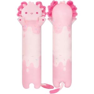 Mewaii Long Axolotl Plush 5 Sizes, 120% Extra Filling Giant Plushness Kids Body Pillow, Kawaii Cute Pink Axolotl Stuffed Animals Plushies, Big Long Body Pillow Cat Plush Gift for Girls 20 (19.6in/50cm)