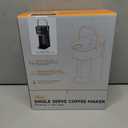 Single Serve One Cup Coffee Maker, for K Cups and Grounds, Mini Coffee Maker with Portable Handle, 6 to 12 Oz Brew Size, for Travel, Camping, Office, RV and Dorm, 120V, Black and Gold