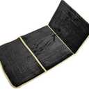 Seat Mat with Backrest, Prayer Mat, with Carry Bag, Black