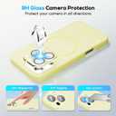 Magnetic for iPhone 16 Pro Max Case with Camera Lens Protector,Silicone Phone Cover Compatible with Magsafe,Full Protection Shockproof Anti-Scratch,Soft Microfiber Lining Inside-Yellow
