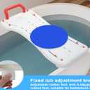 Bathtub seat Panel,Bathtub Shower Board for Sitting,Portable Shower Bench,Shower Bath Seat,Fits tub Having Width in the Range of 19"-29".360 Degree Rotating seat Board,250lbs Load Bearing,(1Ea,White)