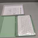 aoub Keyboard Case for iPad (A16) 11th Gen 11 Inch 2025, iPad 10th Generation 10.9 inch 2022 with Pencil Holder, Stand Folio Detachable Wireless Bluetooth Rechargeable Keyboard, Light Green