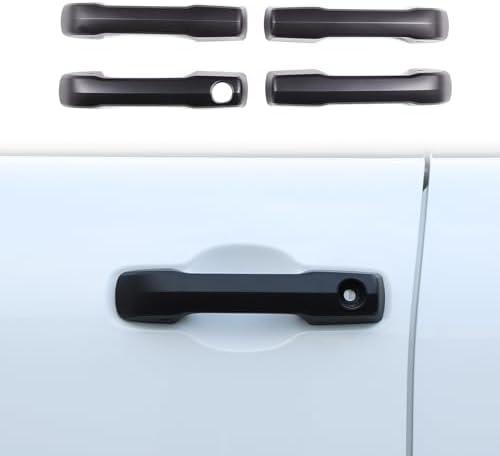 HAPPYHORSE Car Exterior Door Handle Cover Compatible with Toyot@ Tundra/Sequoia 2022-2024 ABS Car Outer Door Handle Cover Exterior Door Handle Protective Cover Accessories (Normal Style, Matt Black)