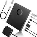 8 in 1 External Blueray/DVD Drive for PC, External CD/DVD Drive for Laptop Support 100G Disc 3D, Bluray Burner with HDMI/LAN/USB 3.0/Type-C/SD/TF Port, Blu-ray Player for Windows XP/7/8/10/11 MacOS