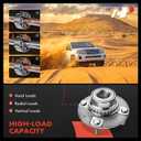 A-Premium 2 x Rear Wheel Bearing and Hub Assembly with ABS Ring & 4-Lug Compatible with Hyundai Accent 1997 1998 1999