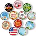 Set of 12 Refrigerator Magnets Glass Seasonal Magnets for St. Patrick's Day Irish Easter Spring Festival Fridge Decorative Magnet for Home Whiteboard Classroom Office