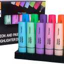 Highlighters Assorted Colors, 12 Colors with Base, Bible Highlighter, Aesthetic Highlighters, Chisel Tip Marker Pen, for Office School Supplies