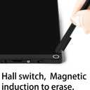 Mini LCD Writing Tablet Updated, 6.5in Erasable Reusable Electronic Drawing Pads, Electronic scratchpad, Hanging pens (Black)