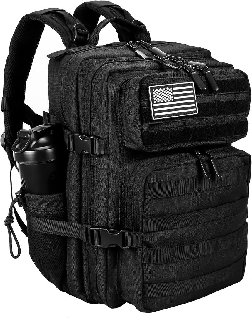 LHI Tactical Military Backpack for Men and Women 25L/35L Army Assault Pack Bag Small Rucksack with Bottle Holder