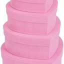 GnFlus Velvet Nesting Gift Boxes with Lids for Presents 4 Pack Pink Heart Shape Gifts Box for Arrangements Flowers Valentines Christmas Wedding Birthdays Bridesmaid Anniversary Party