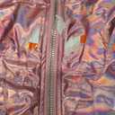 Jxstar Girls Metallic Hoodie Vest Kids Shiny Zip Up Outfit Sleeveless Disco Shirt with Pocket, 4-5T