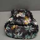 Dry Wet Drawstring Backpack with Shoe Compartment for Women Adjustable Gym Bag (Coconut Palm)