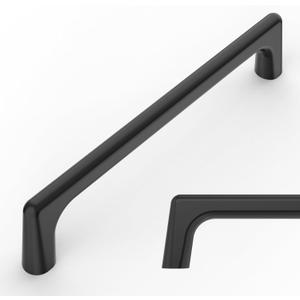 Amerdeco 10 Pack Matte Black Cabinet Pulls 5 Inch(128MM) Hole Centers Kitchen Cabinet Handles Hardware Kitchen Handles for Cabinets Cupboard Handles Drawer Pulls ZH0041