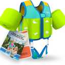 Kids Pool FloatiesYears Old, Toddler Swim Vest Pounds, Comfortable Extended Wear Kids Float Jacket with Crotch Strap, Bright Design and Unpadded Sides for Comfort (BLUE) (S (Chest Size up to 23.62IN, 20-30lb, 1-3Y))