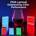 Portable LED Selfie Light Dual Sided Video Conference Lighting with Strong Magnetic Attraction Rechargeable 750mAh, Multipurpose Photography RGB Light for iPhone Phone Webcam Laptop Photo Makeup