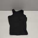 SUUKSESS Women Padded Cotton Ribbed Tank Tops 2025 Sleeveless High Neck Racerback Basic Tops(Black, M)