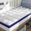 BEDELITE Dorm Room Essentials Twin XL Mattress Topper for College Students Back to School 3 Inch Thick Mattress Pad, Plush Pillow Top Bed Cover, Shredded Memory Foam Filling