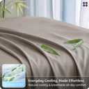Bedsure King Size Sheets Set, Cooling Sheets for Hot Sleepers, Rayon Derived from Bamboo, PureWoven, Breathable & Soft, Deep Pocket Up to 16 Inches, Hotel Luxury Silky Bedding, Simply Taupe