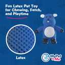 2 x My Pet & Me - Squeaky Dog Toys for Light to Moderate Chewers - Fun Latex Toys for Puppies, Teething, and Gentle Play - Interactive Fetch and Chew Toy with Squeaker (Blue Mouse, 4.3 Inch)