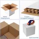 Hoikwo 8x8x8 Shipping Boxes Set of 25, White Corrugated Cardboard Box for Small Business for Packaging Mailing