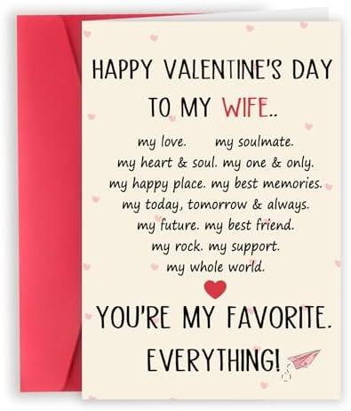 2 x Londue Valentines Day Gifts for Wife, Sweet Valentines Day Cards for Her Women, Wife Vday Cards from Husband