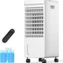 22'' Windowless Portable Air Conditioners, 3-IN-1 Portable AC Unit, 7H Auto-off & 1.85Gal Tank, 40°Swing, 3 Modes & 3 Speeds, Ultra-Quiet Swamp Air Cooler With 4 Universal Wheels For Home/ Indoor Use