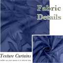 Lecloud Leia Dusty Blue Sheer Valance for Windows 14 Inch Length 2 PCS, Dual Rod Pockets Living Room Bedroom Short Curtains, Jacquard Clip Textured Leaf Window Treatments, 40 W x 14 L