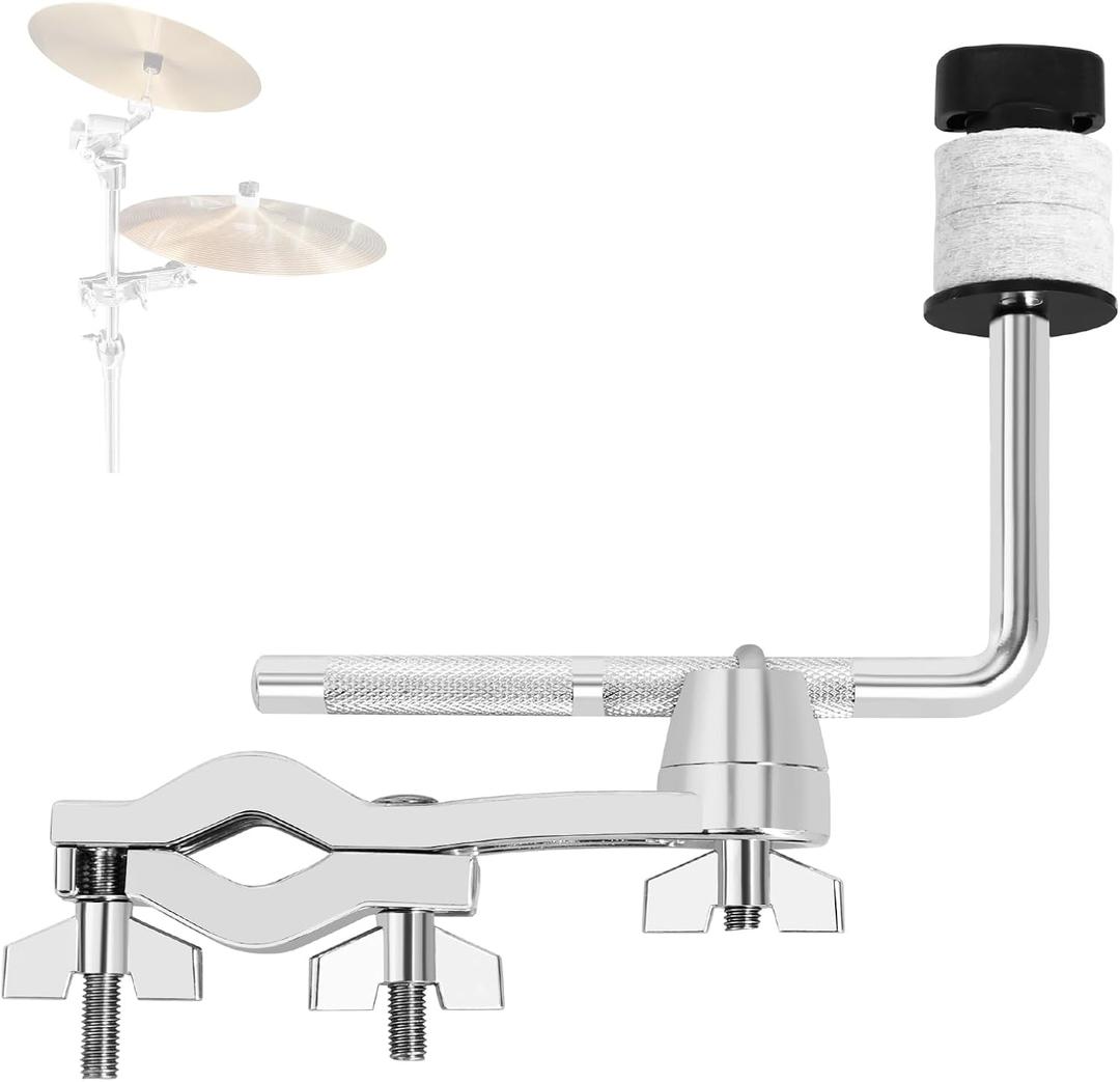 RANMING Drum Set Mounting Clamp Cymbal Stand Extension Arm L Cymbal Clamp for 8-12 Inch Splash Cymbals,Adjustable Cymbal Arm Fits 15-33mm Cymbal Stand, Drummer Beginner Percussion Accessories