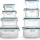 16 Piece Food Storage Set Includes Air-Tight Locking Lids