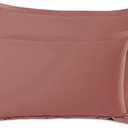 Nestl Soft Pillow Shams Set of 2 - Double Brushed Microfiber Pillow Covers - Hotel Style Premium Bed Pillow Cases, with 1.5 Decorative Flange, King 20"x36" - Pink Clay