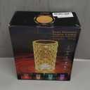 2 Pack Crystal Table Lamp, Remote and Touch Control Rose Wave Lamp, RGB Color Changing Night Light, Dimmable, USB Rechargeable Decoration Ambient Lighting for Dinner/Bars/Game Room/Living Room/Bedroom