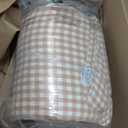 LifeTB Tan Gingham Comforter Set California King 3 Pieces Modern Plaid Comforter Set Beige Grid Comforter with 2 Pillowcases Soft Fluffy Checkered Grid Pattern Gingham Bedding Set for All Seasons