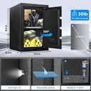 2.5 Cu Ft Safe Box for Home Documents -Steel Electronic Digital Safety Box Personal Security Lock Box with LED Sensor Light External Power Compartment for Office Money Jewelry Valuables