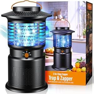 Solar Bug Zapper Outdoor, 4-in-1 Effective Mosquito Zapper, 6000mAh Cordless Rechargeable Insect Zapper for All Night Use,123456